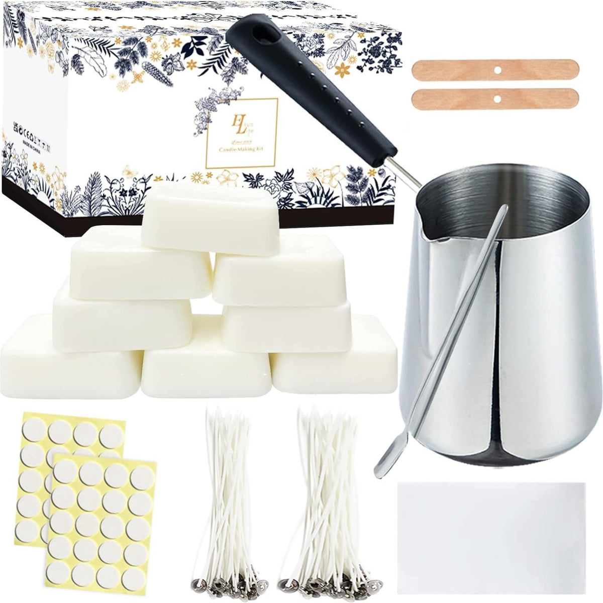 Kerzen Gießen Set DIY Kit 480g Sojawachs Anfänger Kinder