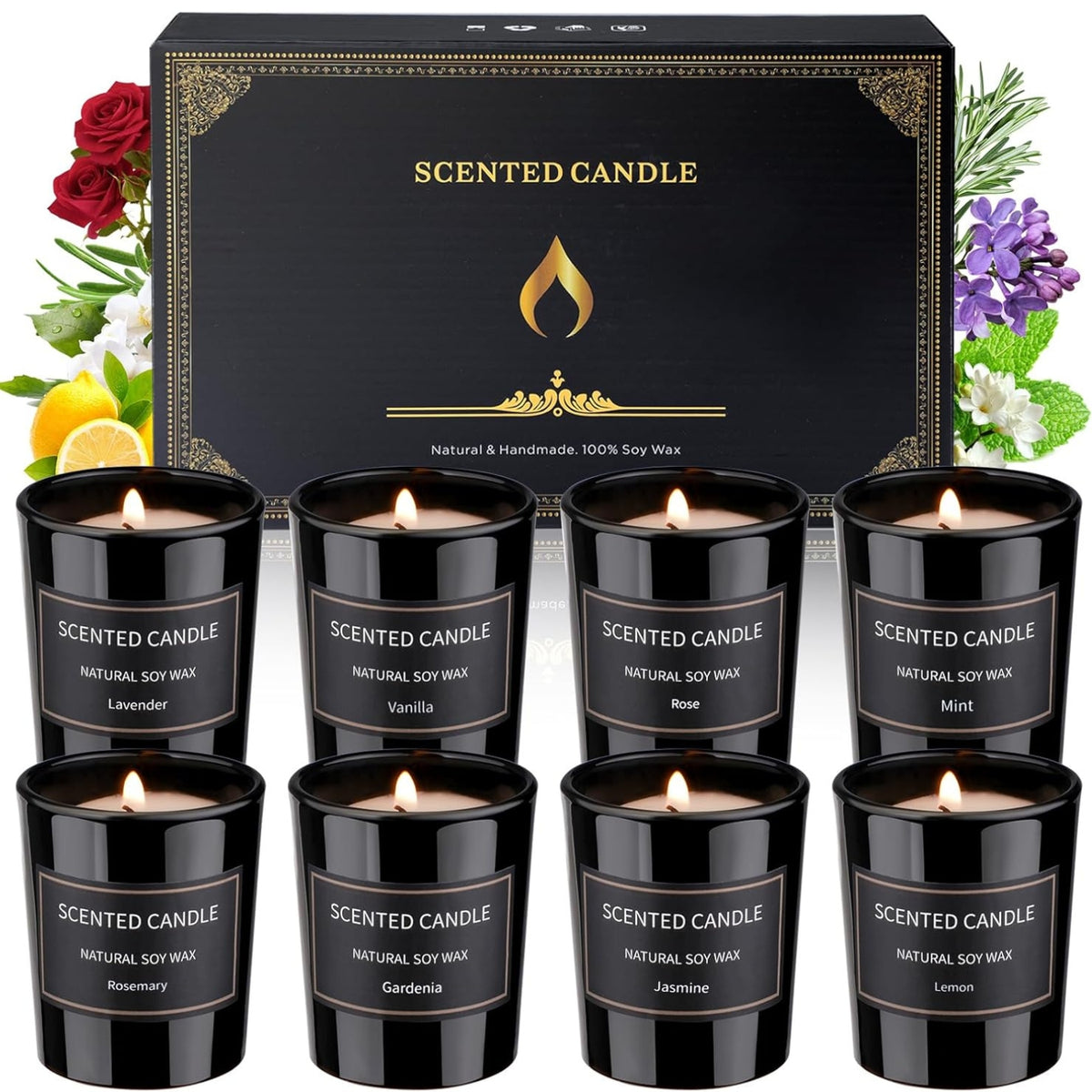 Duftkerzen Geschenkset frauen 8 Pack Aromatherapie Kerzen
