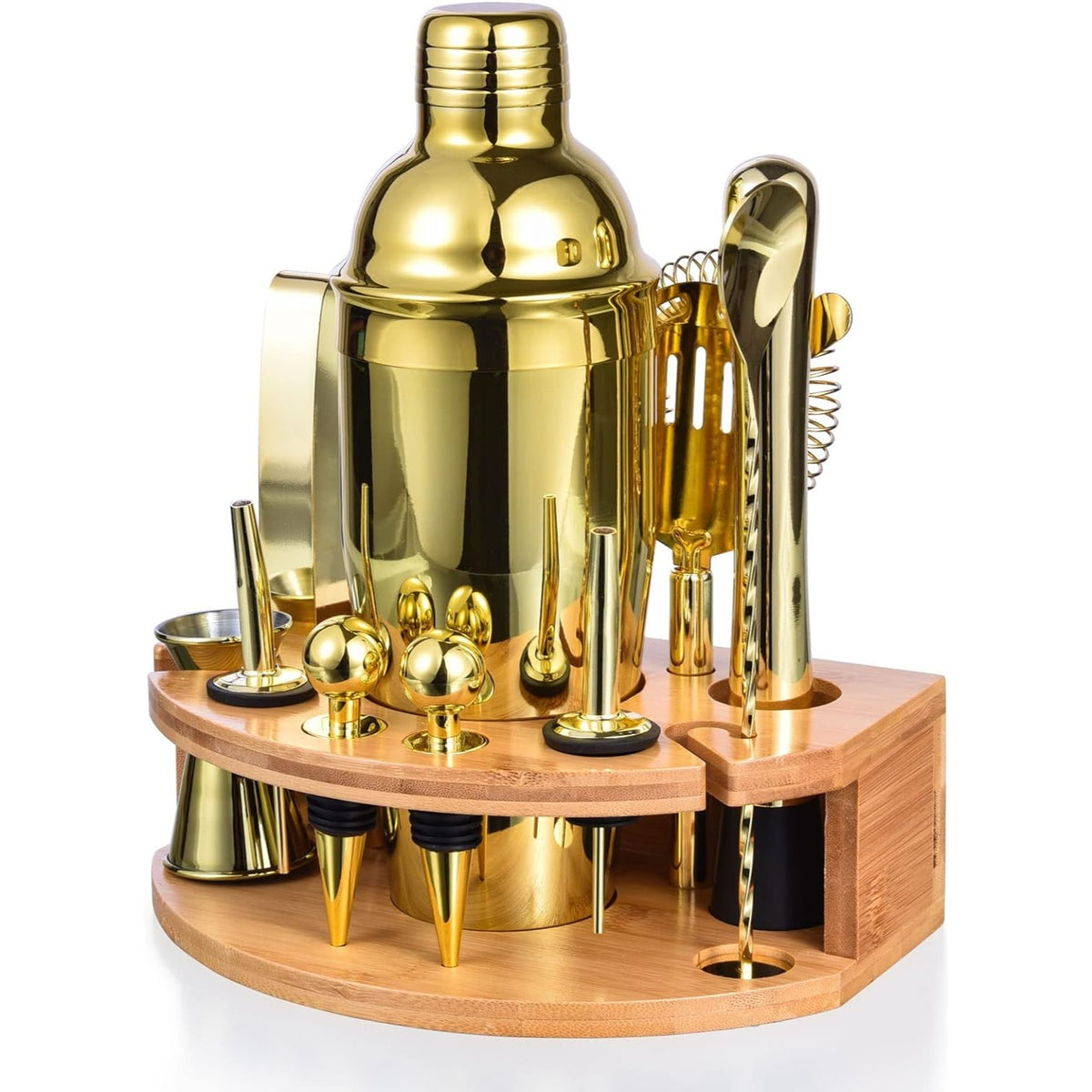 12tlg Barkeeper Kit 750ML Edelstahl Cocktail Shaker Set Gold Geschenk