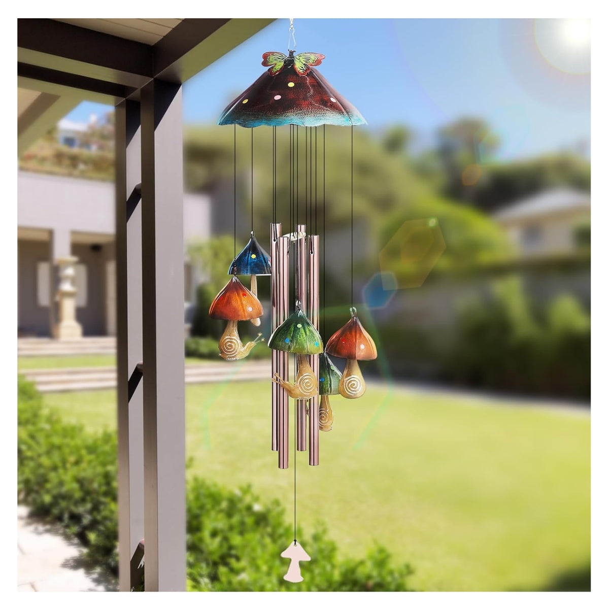 Pilz Garten Windspiel Klare Töne Deko