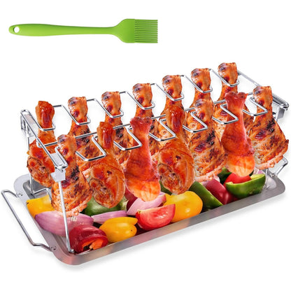 Hähnchenschenkel Halter für Grill Auffangschale Grillzubehör
