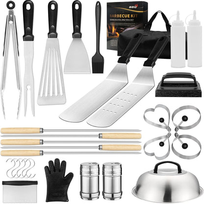 XL Grillzubehör Set 30tlg Grillbesteck Geschenke für Männer