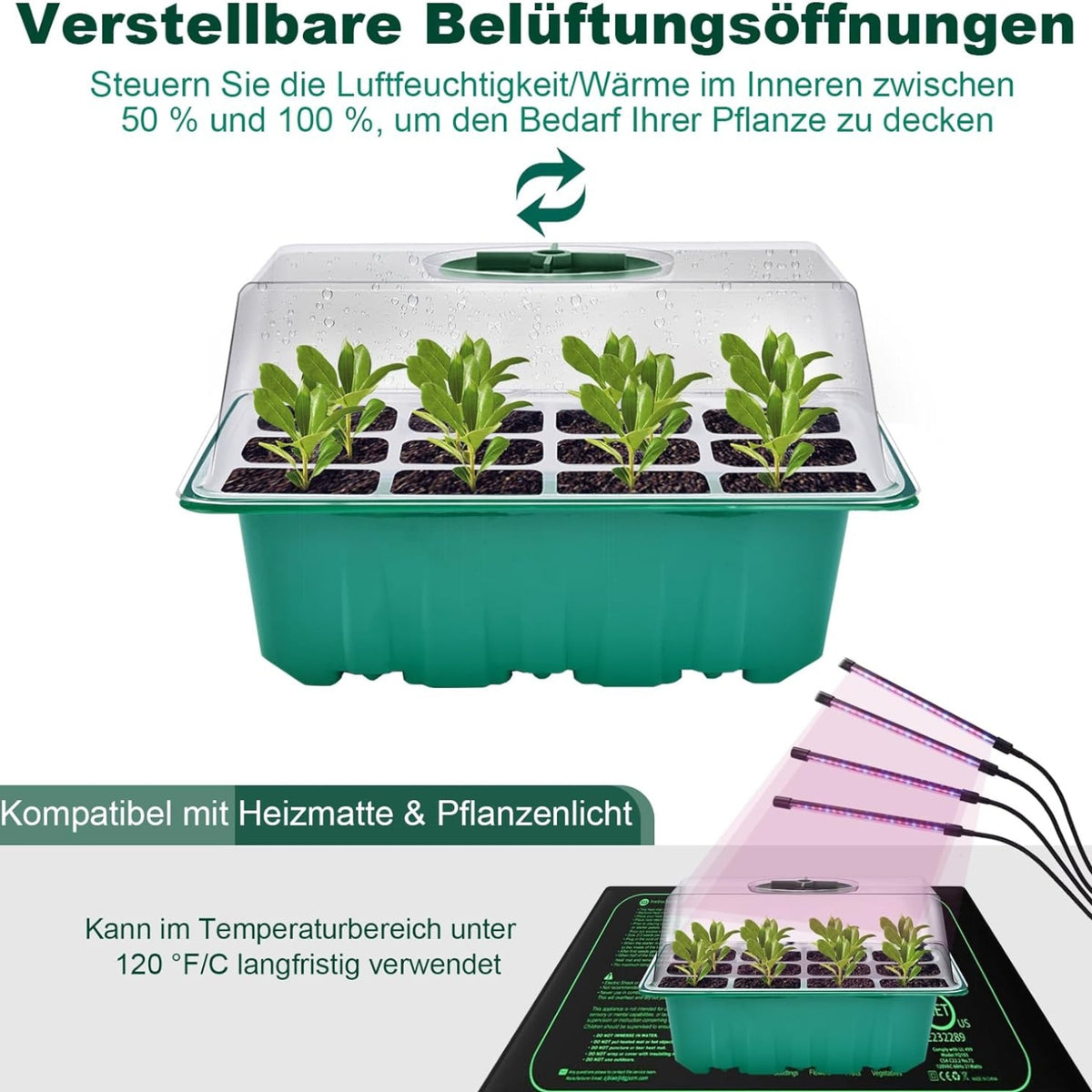 Anzuchtkasten Mini Gewächshaus 10 Stück Zimmergewächshaus