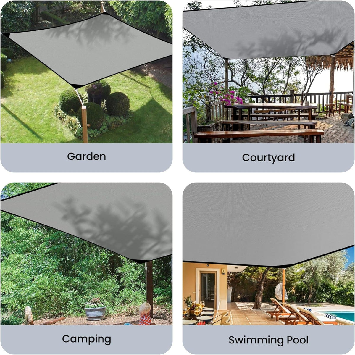 Sonnensegel Rechteckig 2x3m Sonnenschutz Terrasse Wasserdich