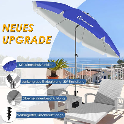 Günstiger Sonnenschirm 180cm Strand Strandschirm Balkon
