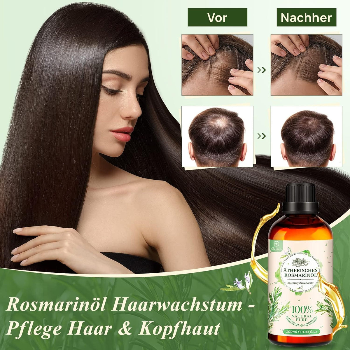 100ml Rosmarinöl Haare Haaröl Natürliches Wachstum Ätherisches Rosemary Oil