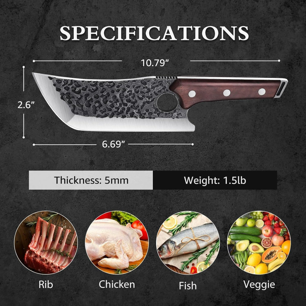 Hochwertiges Japanisches Kochmesser Schweres Hackmesser