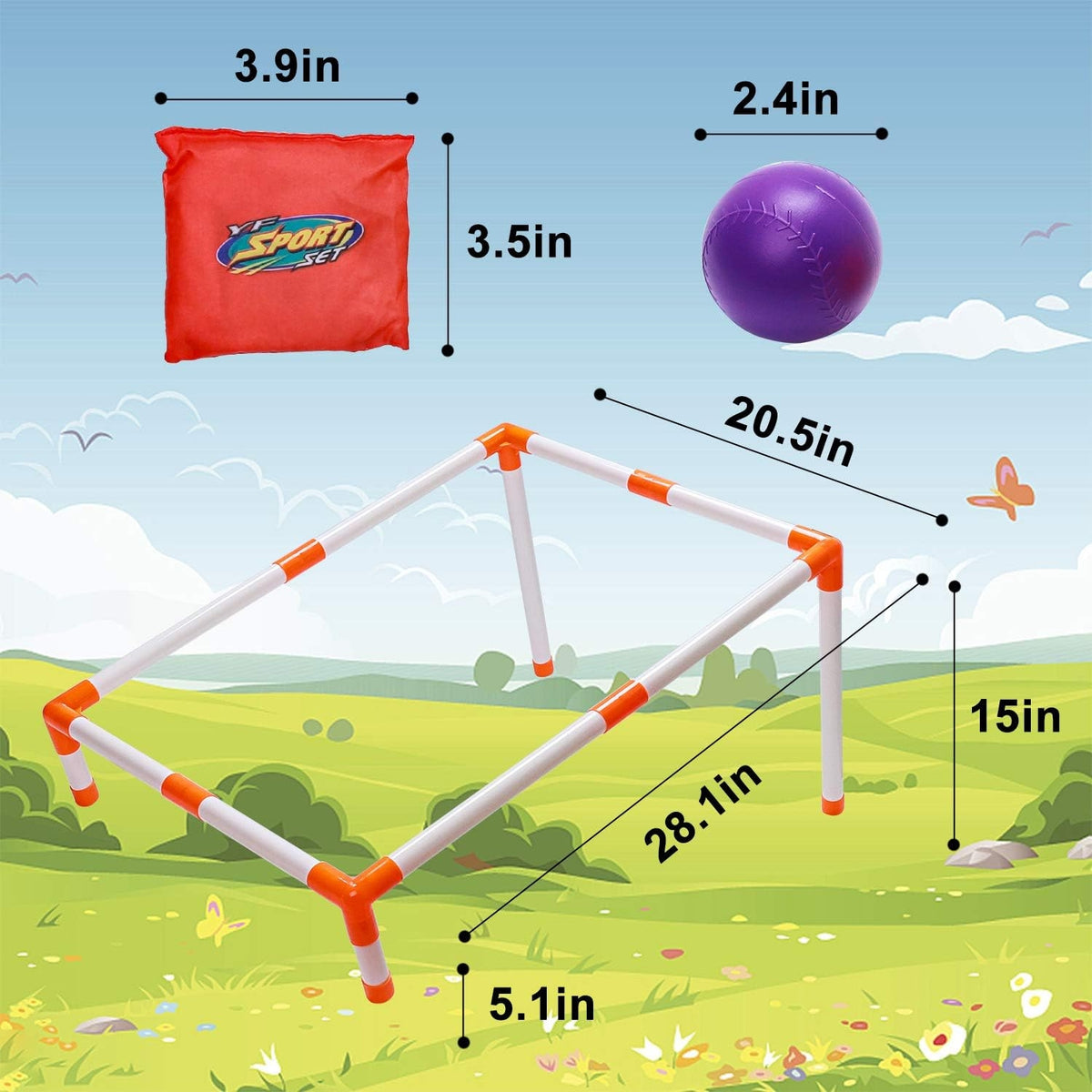 Wurfspiel Kinder Outdoor Cornhole Spiel Game Set für 6