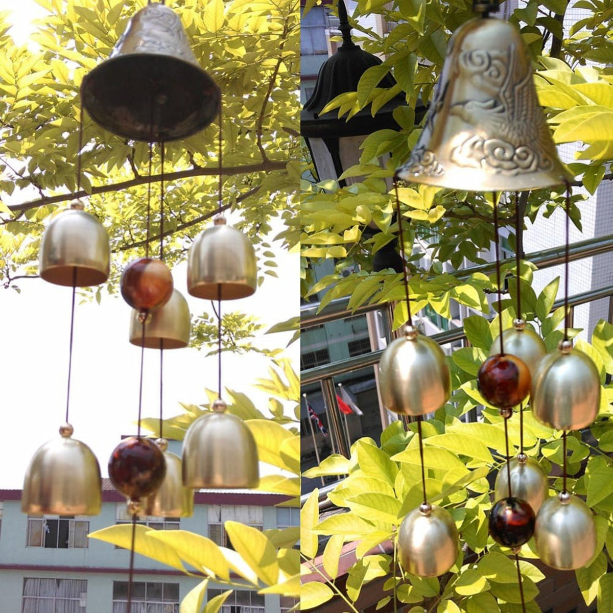40cm Metall Windspiel Anmutiges Design Beruhigend Innen & Außen Dekoration
