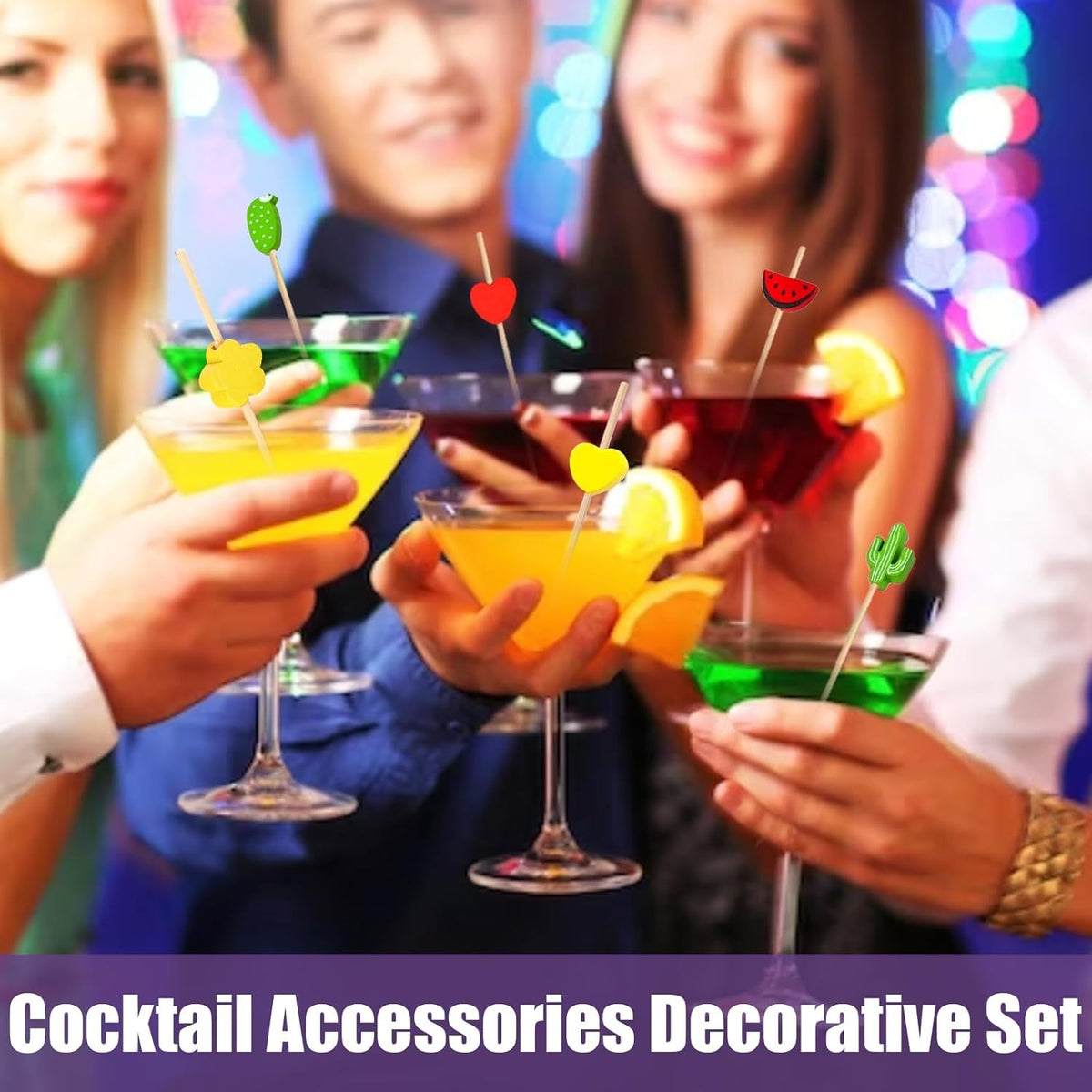 Cocktail Zubehör 300 Stück Cocktail Picks Holz Zahnstocher