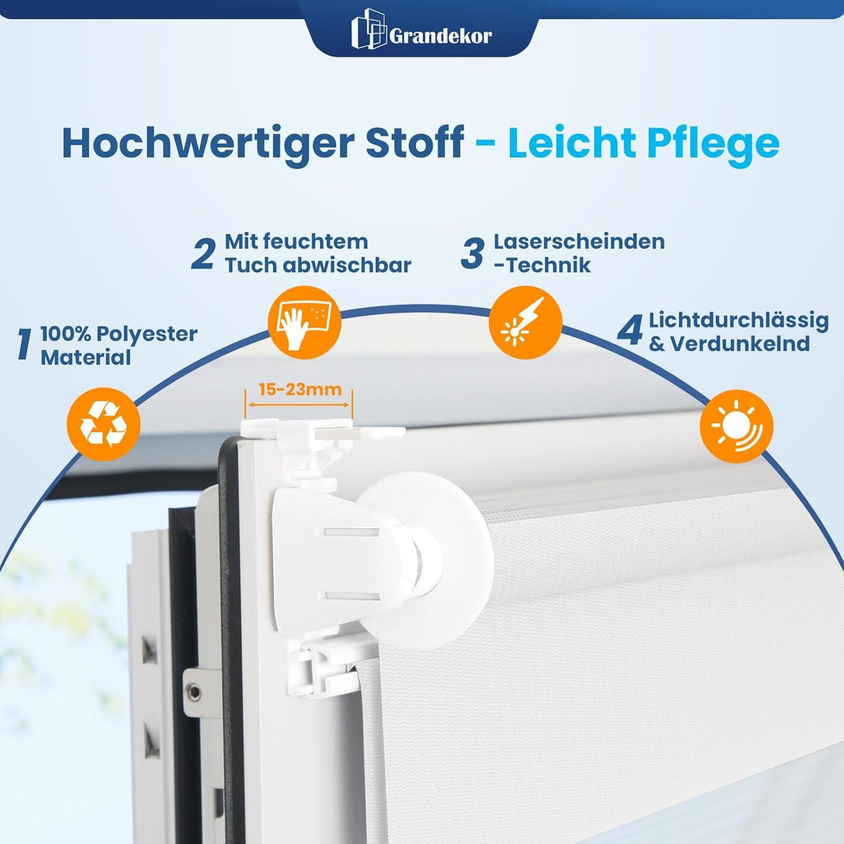 plissee ohne bohren Verdunkelung plissee klemmfix Fenster