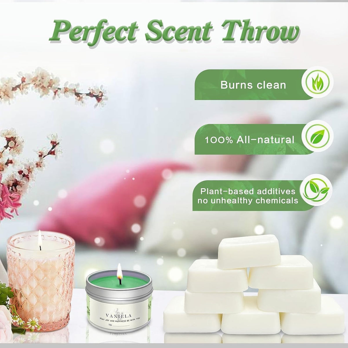 Kerzen Selber Machen Set 960g DIY Kit Geschenk für Frauen