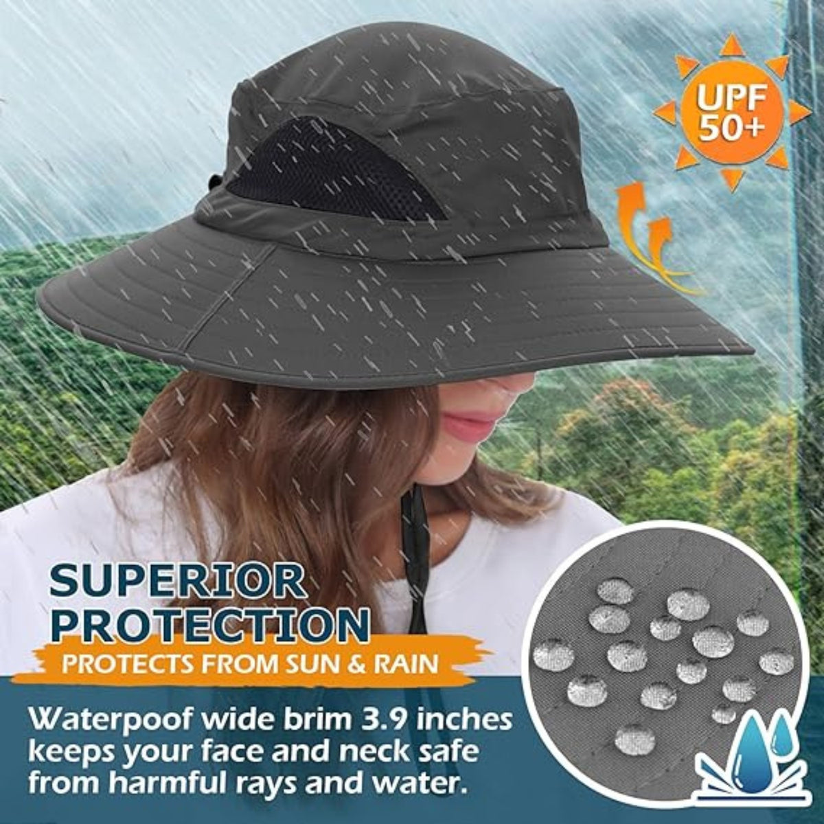 Anglerhut Sonnenhut Damen und Herren mit Atmungsaktivem Mesh