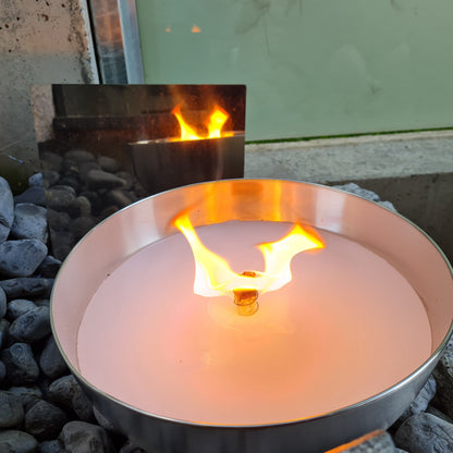 Schwabenfire Große Outdoorkerze mit Dauerdocht in Metallschale garten kerzendeko
