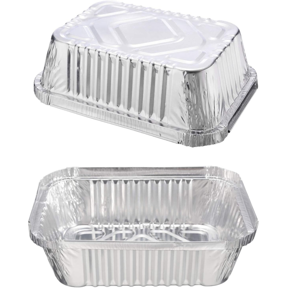 Grill Aluschalen Tropfschalen Grillschale Auflaufform 25 Stück Einweg Schalen aus Aluminiumfolie Behälter 15x12x5cm 400ml ohne Deckel