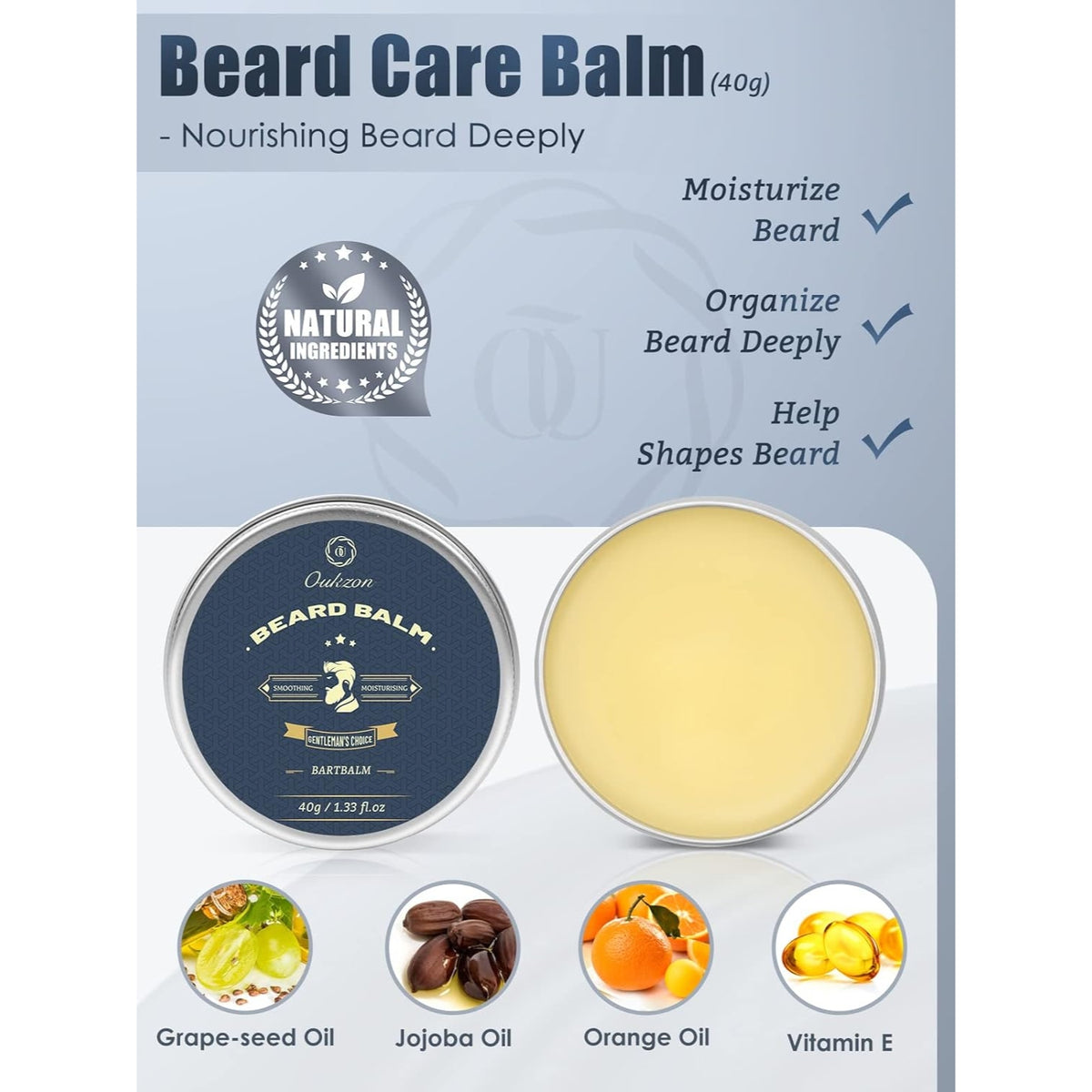 Bartwuchsmittel Männer Set mit Bartroller 0,25mm Öl Balsam Schere Bartwuchs Kit