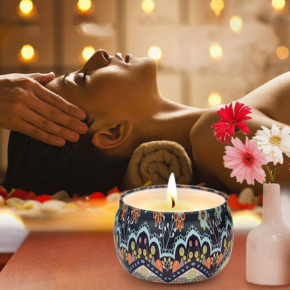 Duftkerzen Set Geschenkset für Frauen 4 Stück Home Duft Natürliches Aromatherapie für Frauen Kerzen Tragbare Reisekerzen für Stressabbau