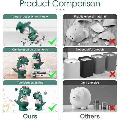Cartoon Dinosaurier T-Rex Sparschwein Kinder Geldbank PVC Sturzsicher Dekoration Geschenk