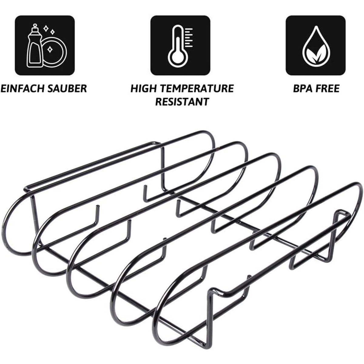 Sparerib Halter Grill Zubehör BBQ für gegrillte Rippchen und Steak