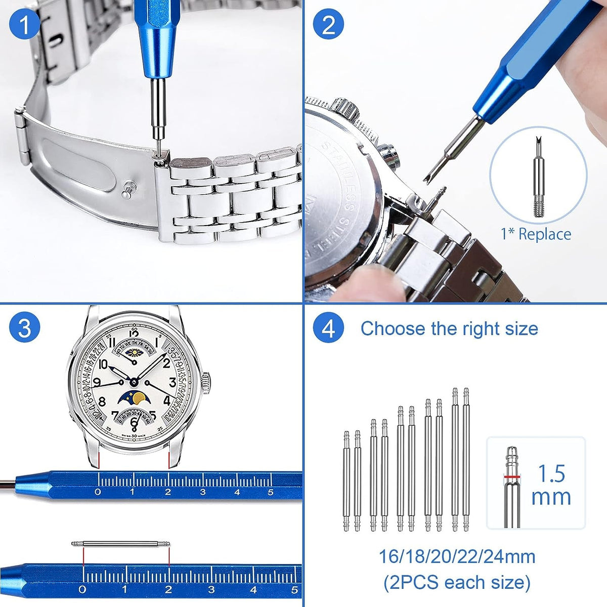 Uhrenarmband Werkzeug Set Uhrmacherwerkzeug Set Einstellen und Ersetzen