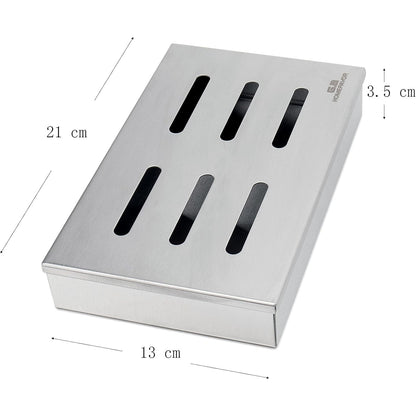 Edelstahl Räucherbox für Gasgrill Tisch Räucherofen Aromatischer Rauchgeschmack