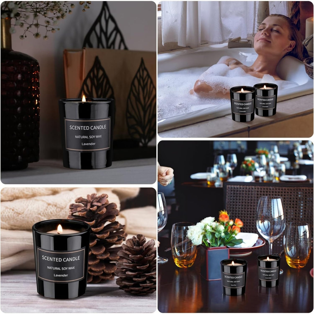 Geschenkset frauen Duftkerzen Geschenkset 8 Düfte Sojawachs Aromatherapie
