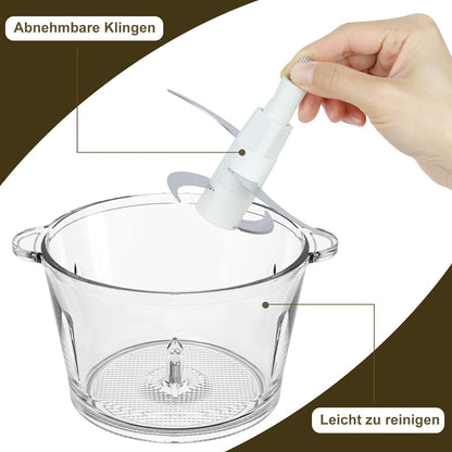 Mixer Zerkleinerer Standmixer Mini Küchenmaschine to go 2 Liter Glasbehälter
