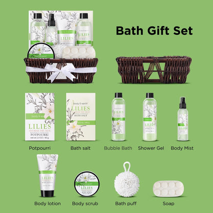 Geburtstagsfreude pur: BODY & EARTH Lilienduft Geschenkset für Sie