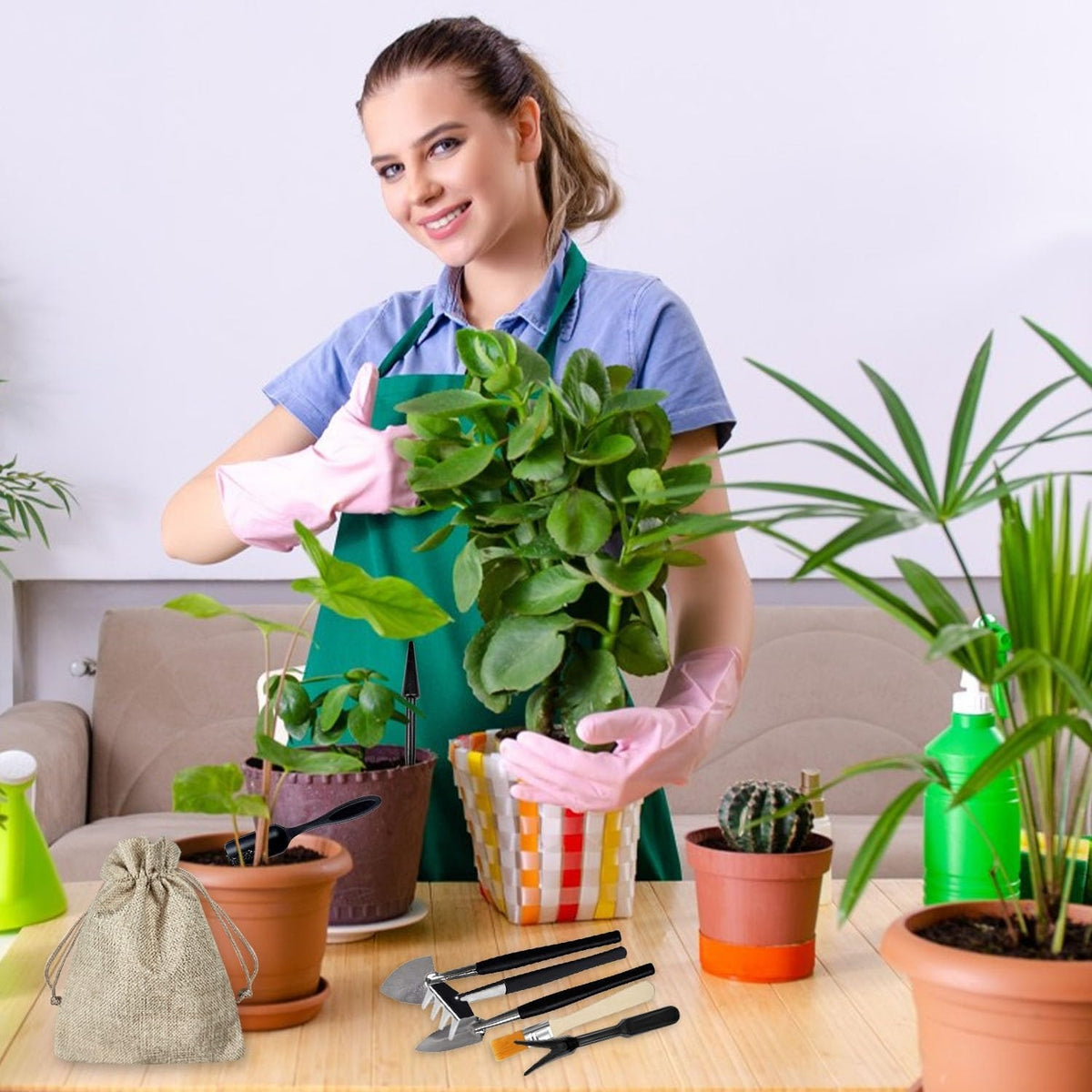 Bonsai Werkzeug Garten Set 13 Teile mit Aufbewahrungsbeutel