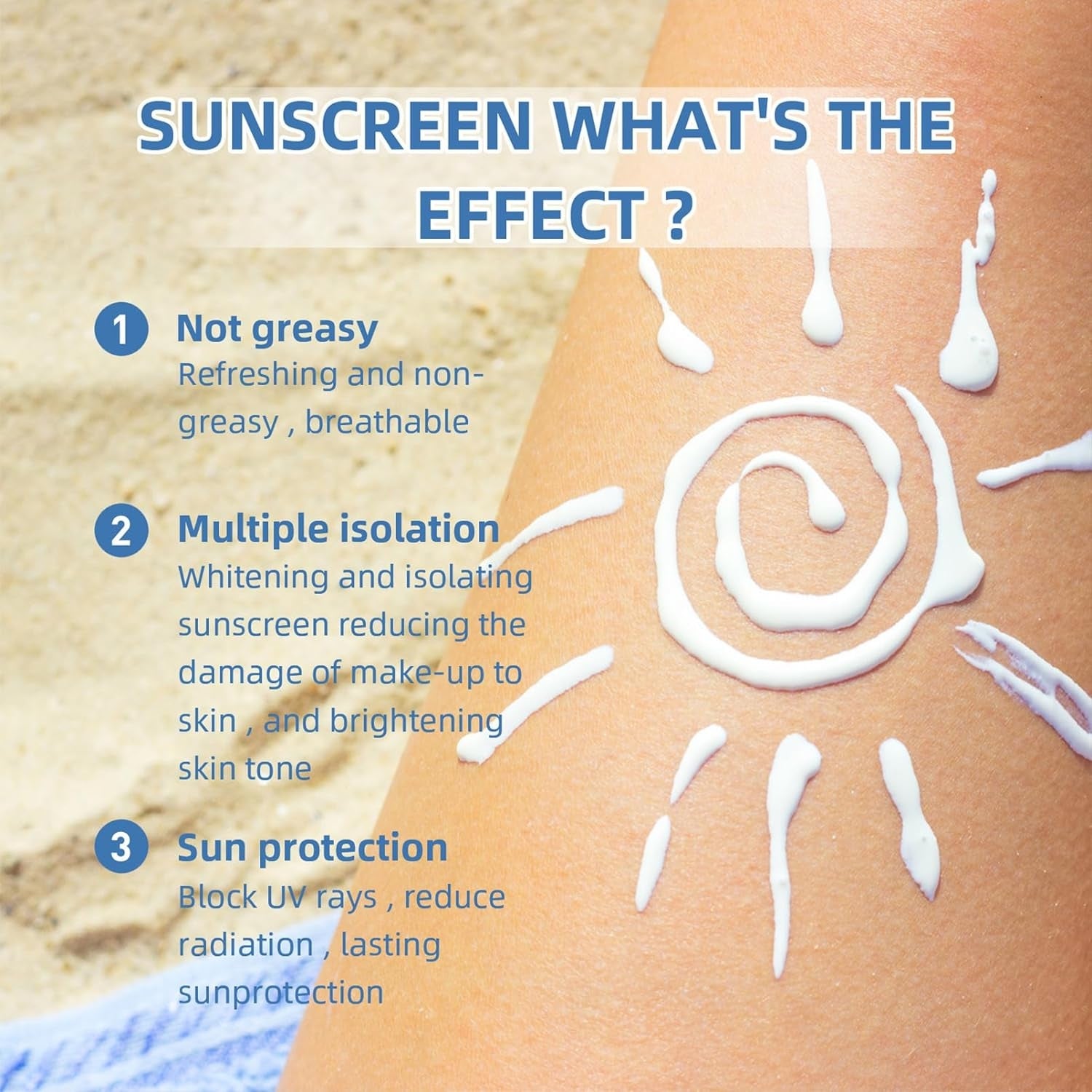 Gesicht Sonnencreme SPF 50+ UVA UVB Schutz Feuchtigkeit 2x 50ml