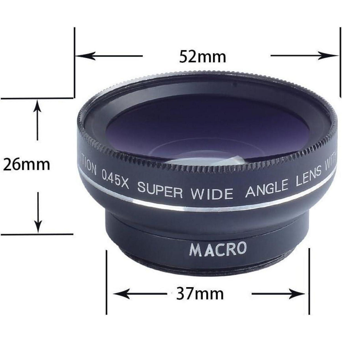 Handy-Linse 0,45x Weitwinkel & 12,5x Makro mit Clip