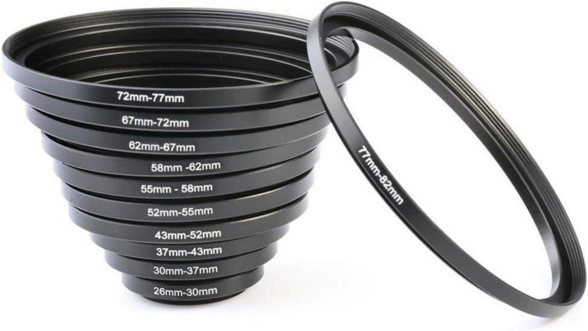 K&F Concept 11-teiliges Step Up Ring Set für DSLR Kamera