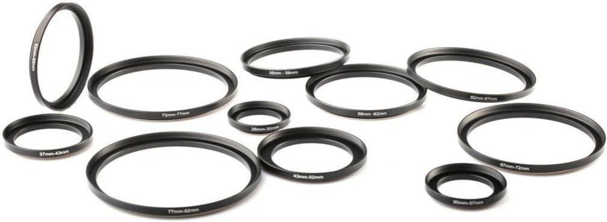 K&F Concept 11-teiliges Step Up Ring Set für DSLR Kamera