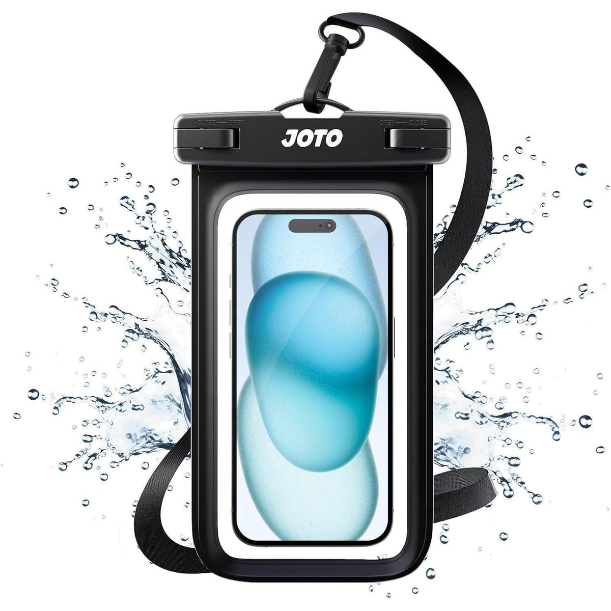Wasserdichte Handyhülle bis 7 Zoll, Schwarz