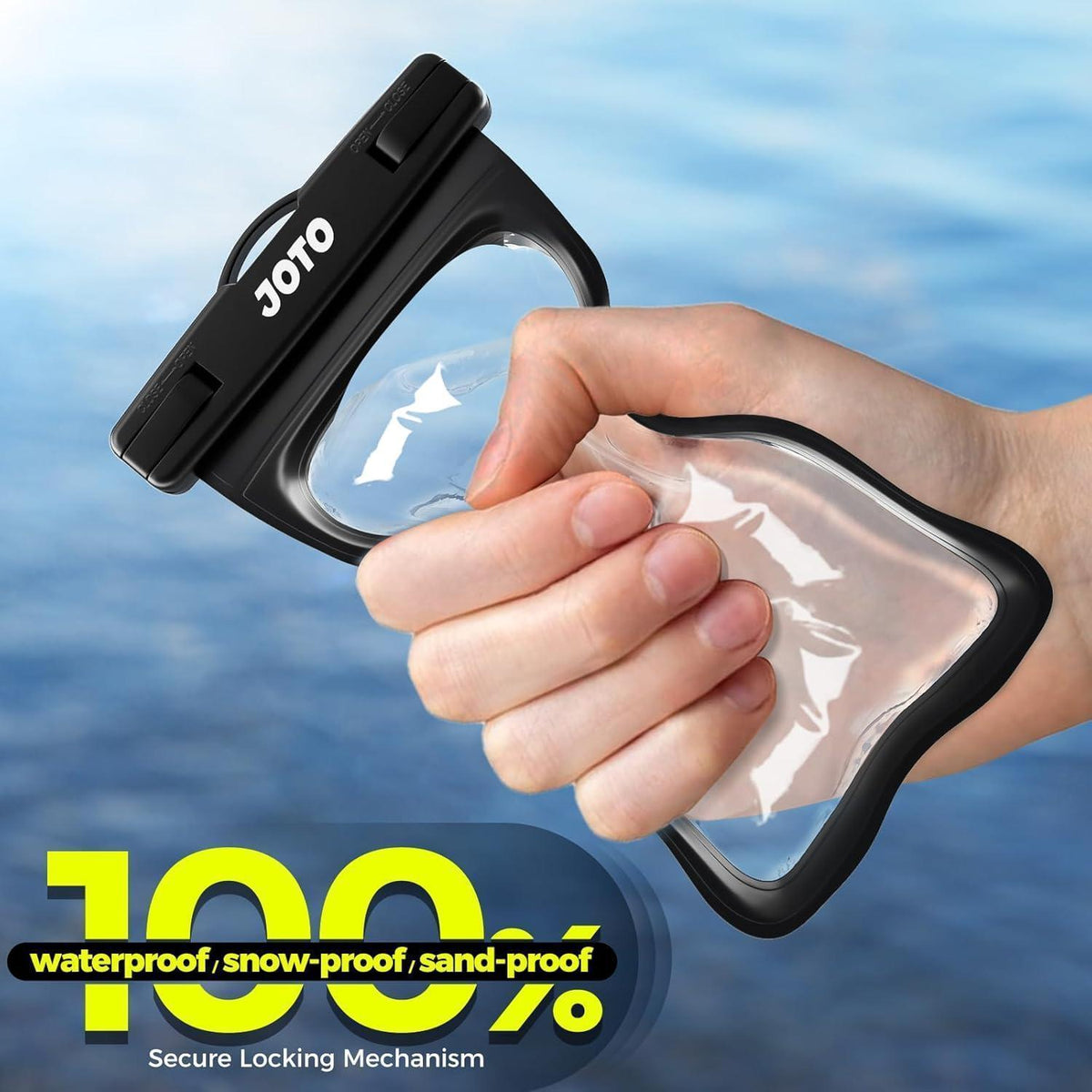 Wasserdichte Handyhülle bis 7 Zoll, Schwarz