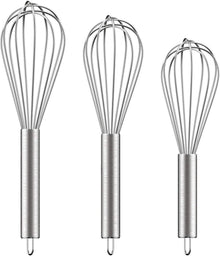 Edelstahl Schneebesen Set Draht Küchenwisk 3er Pack