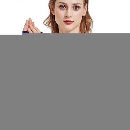 Lange Damen Winterhandschuhe mit Daumenloch, Blau