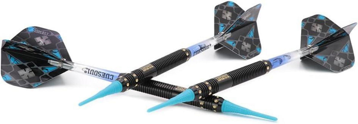 CUESOUL 18 Gramm Soft Tip Darts Set with Slim Case