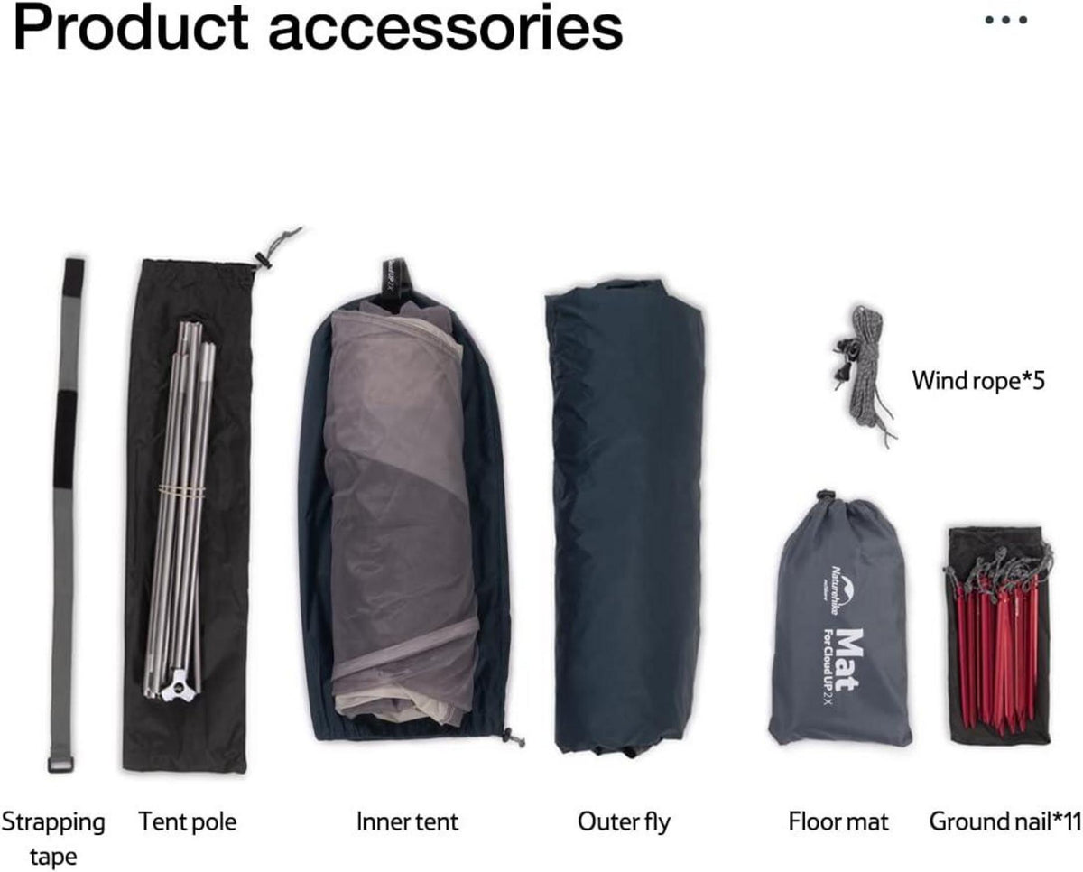 Ultraleichtes Naturehike Cloud up 2 Campingzelt 2 Personen 3-4 Saison