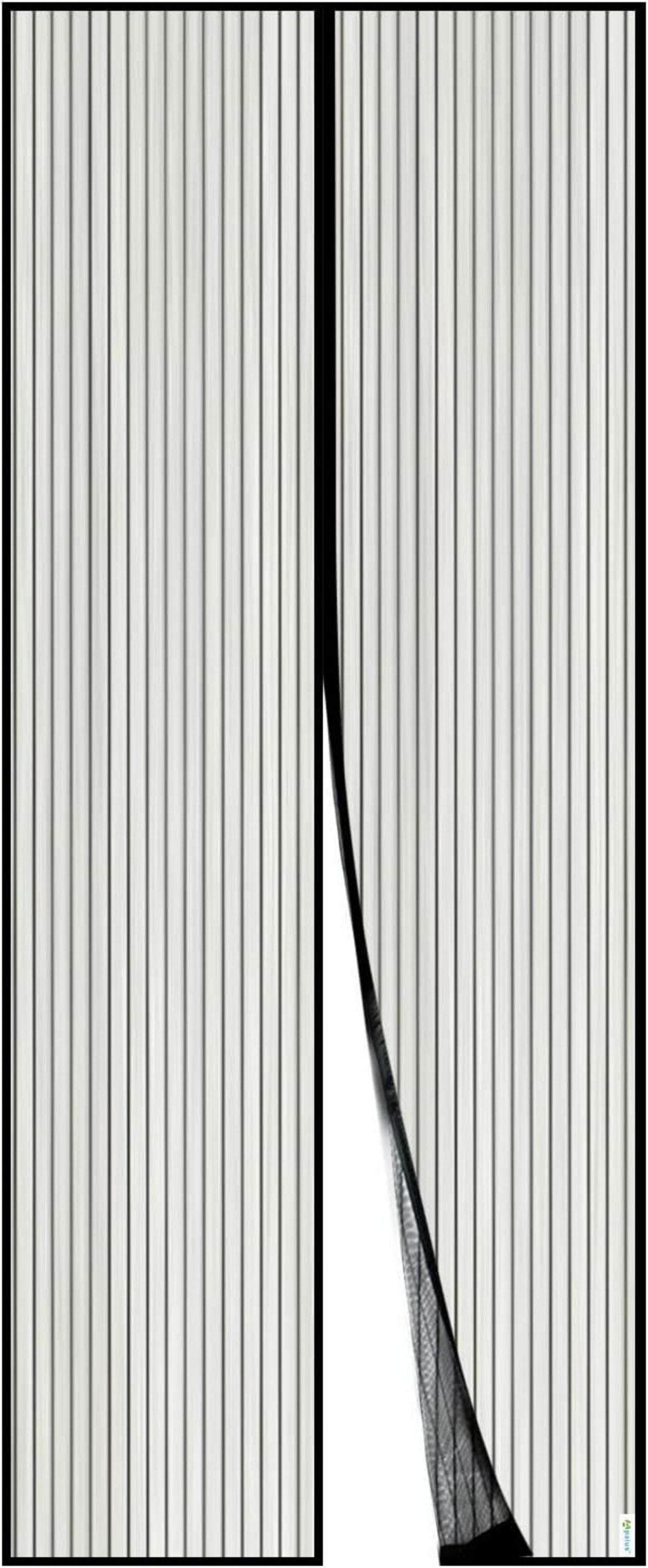Fliegengitter Tür Magnet Insektenschutz 90x210cm Schwarz