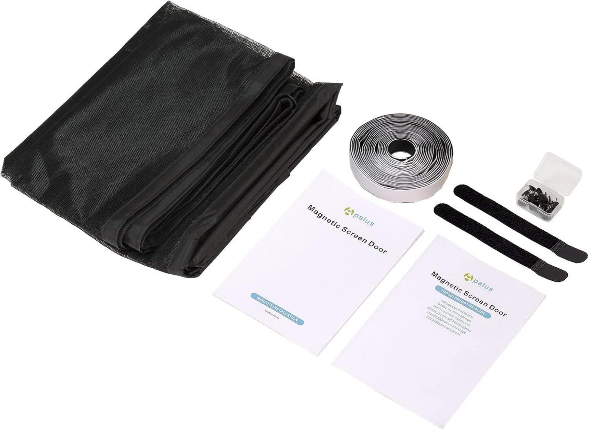 Fliegengitter Tür Magnet Insektenschutz 90x210cm Schwarz Magnetvorhang