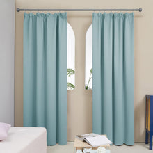Verdunkelungsvorhänge Himmelblau 2er Set – Thermogardine 229x229cm