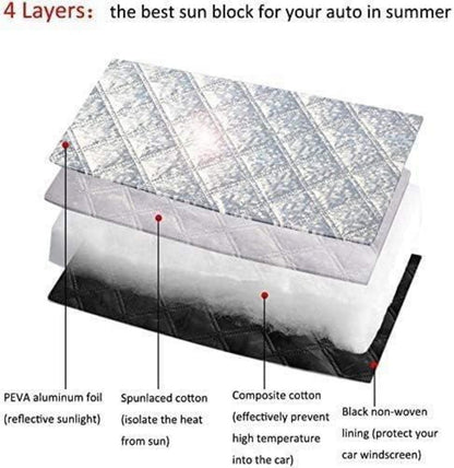 Auto Frontscheibe Abdeckung Schneeschutz Winter Frostschutz 138X94CM