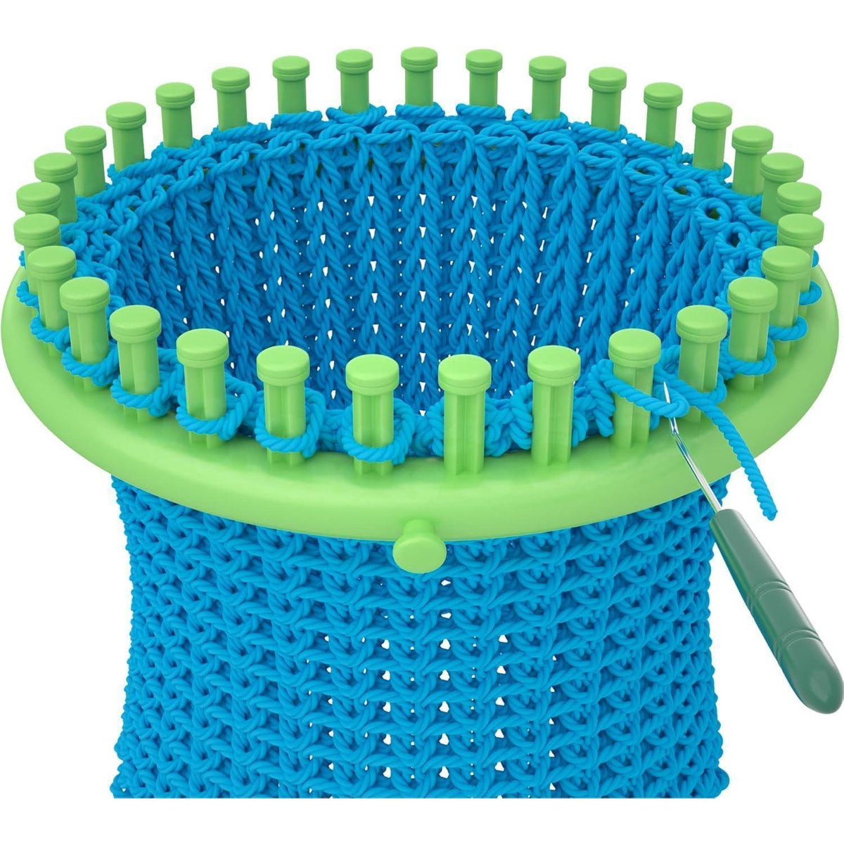 Strickring Set mit 4 Größen, Häkelnadel & Bommel-Maker