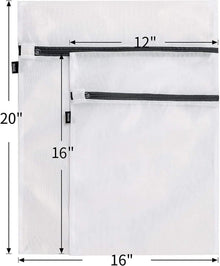 Mesh Wäschesäcke Waschbeutel Laundry Bag 6er Set - Weiß 3L