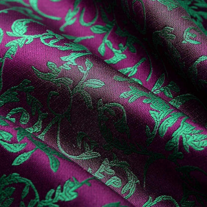 Herren Krawattenschal Set Paisley Grün/Lila