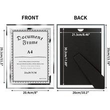 Bilderrahmen A4 Plexiglas Silber schmal - Hochzeit