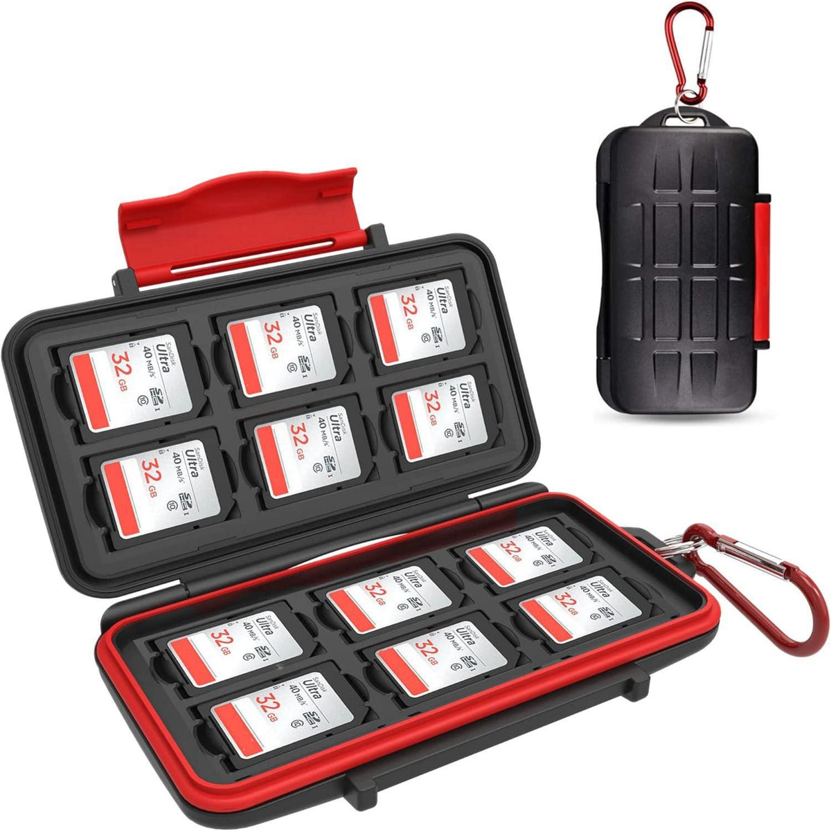 SD Speicherkarten Aufbewahrung Box Anti-Schock wasserfest IPX5 mit