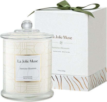 Duftkerze Jasmin 280g Sojawachs Natürlich 50-65 Std Geschenk