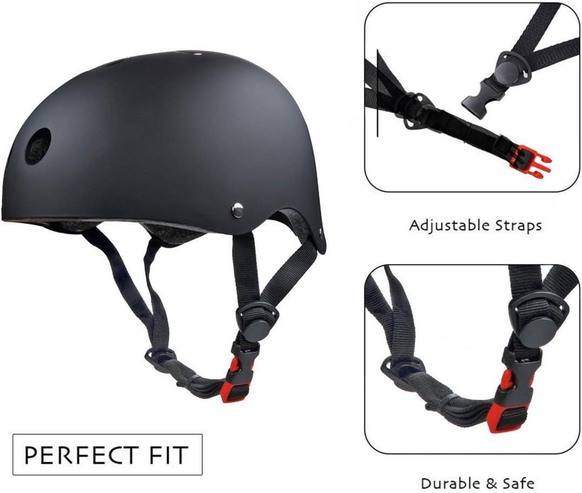 Skateboard Protektoren Set Helmet Knie Elbow Pads Handgelenkschoner